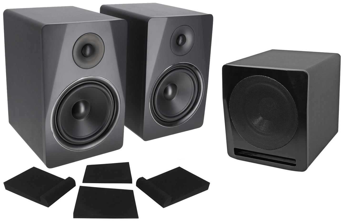 APM8B Black + APM10B Subwoofer + Pads Bundle