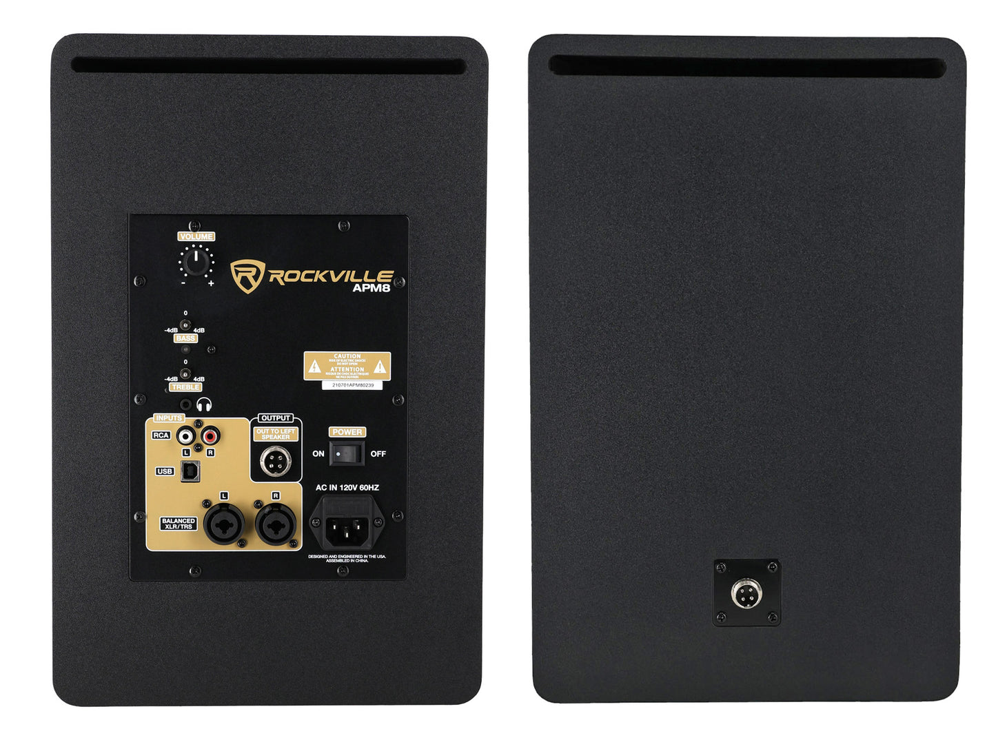 APM8B Black Speakers + RRS263M Isolation Pads Bundle