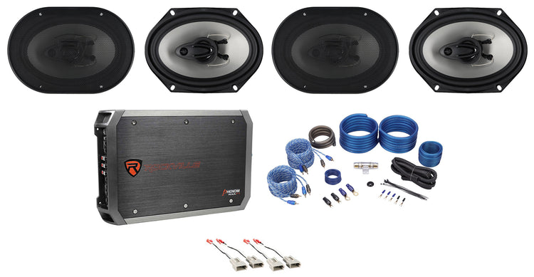 RV68.3A 6x8 Speakers 2-Pack + 4-Channel Amplifier Bundle