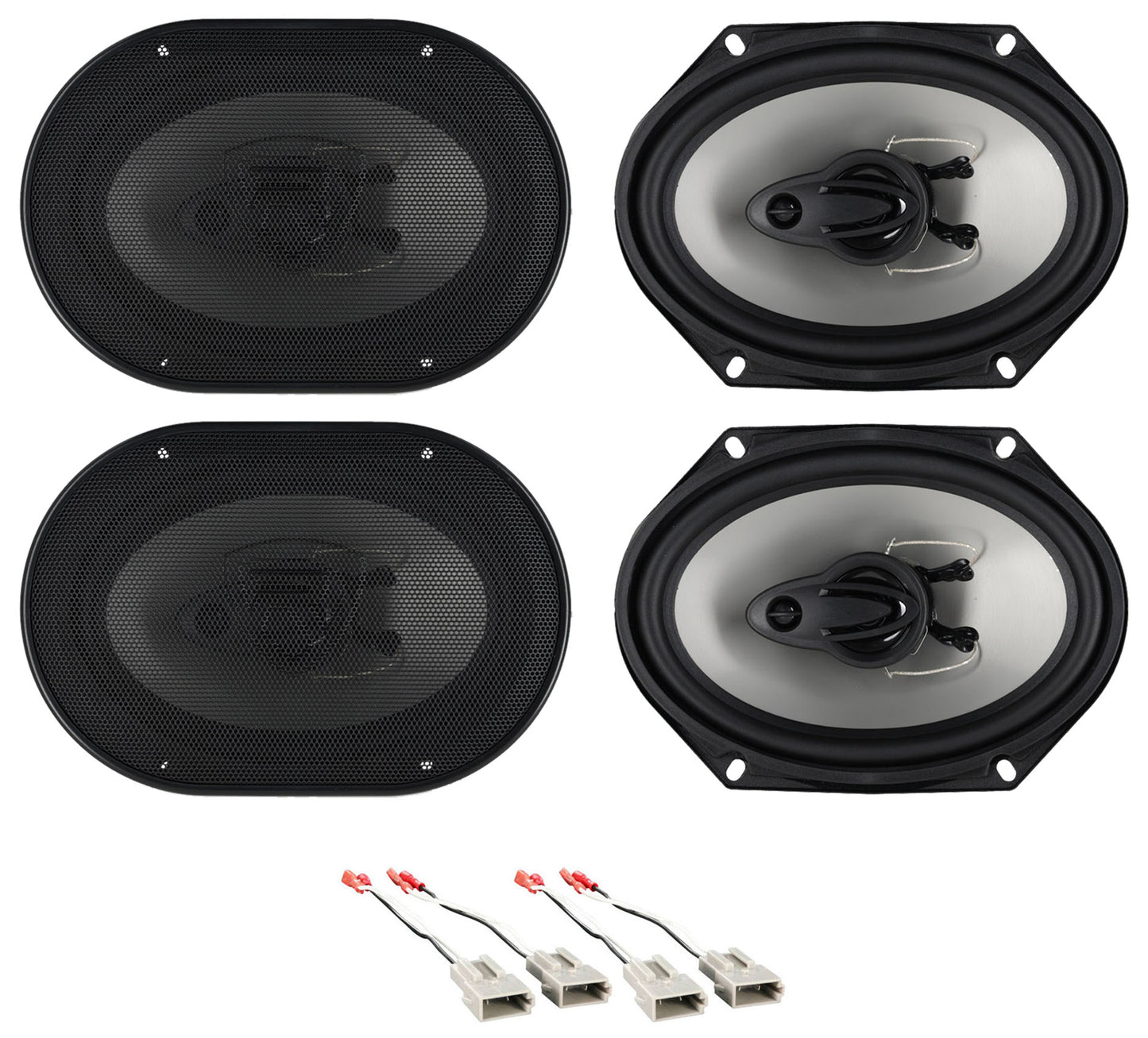 RV68.3A 6x8" Speakers 2-Pack + Ford Harness Bundle