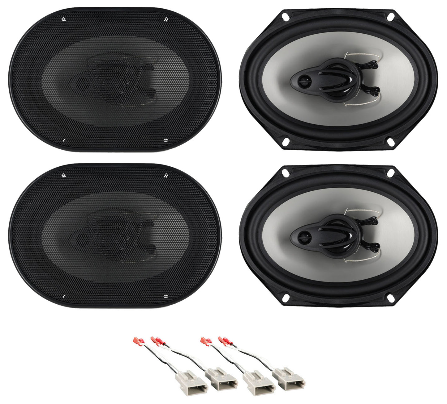 RV68.3A 6x8" Speakers 2-Pack + Ford Harness Bundle