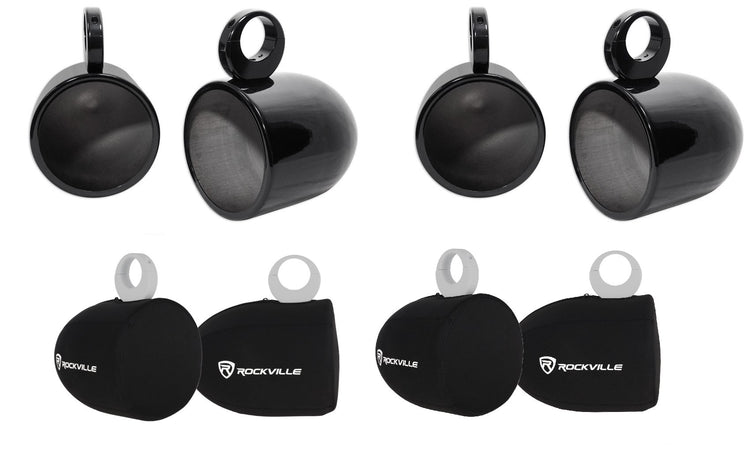 MAC90B 8" Black Speaker Pods 2-Pack + RWBC90 Covers Bundle