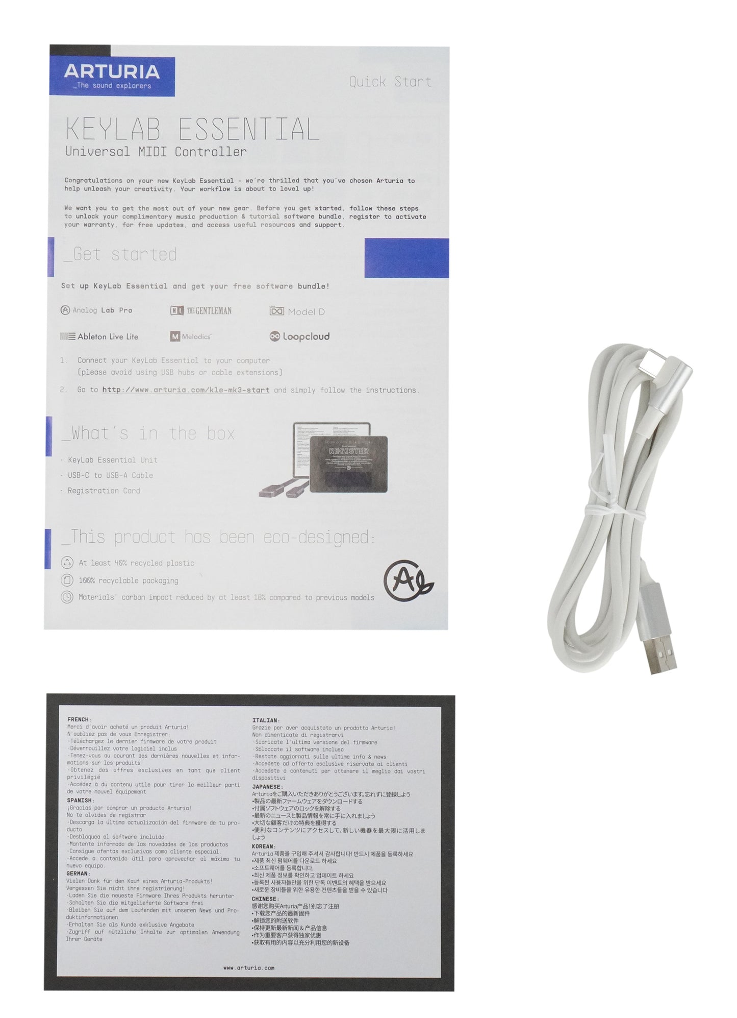 Keylab Essential 61 MK3 White+RKS30X