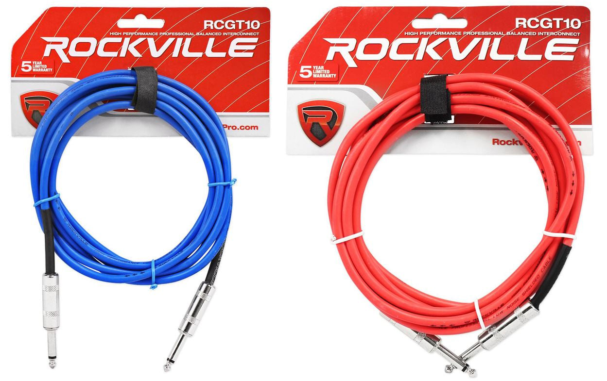 RCGT10 10' 2-Pack Red/Blue + Color-Coded Cable Bundle