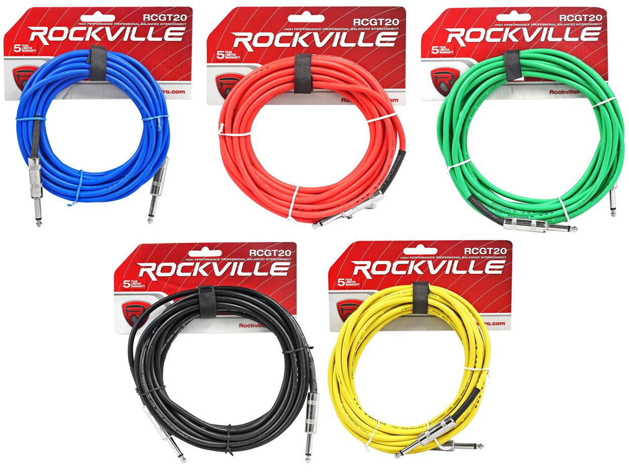 RCGT20 20' 5-Pack + Color-Coded Cable Bundle