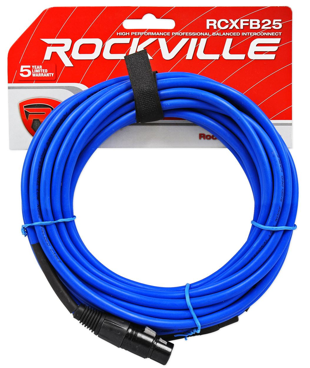 RCXFB25 25' XLR-F to TRS 4-Pack Red/Blue Bundle
