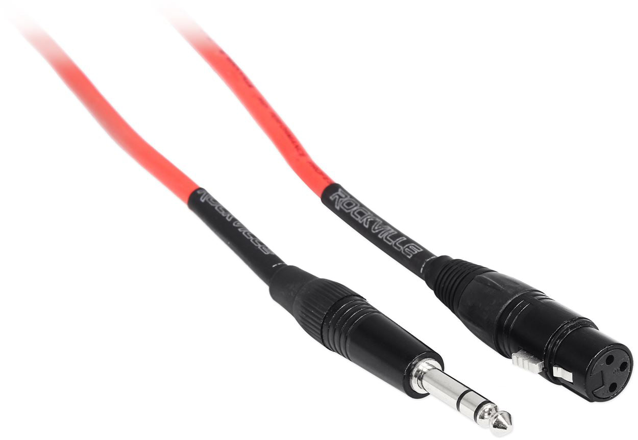 RCXFB25 25' XLR-F to TRS 4-Pack Red/Blue Bundle