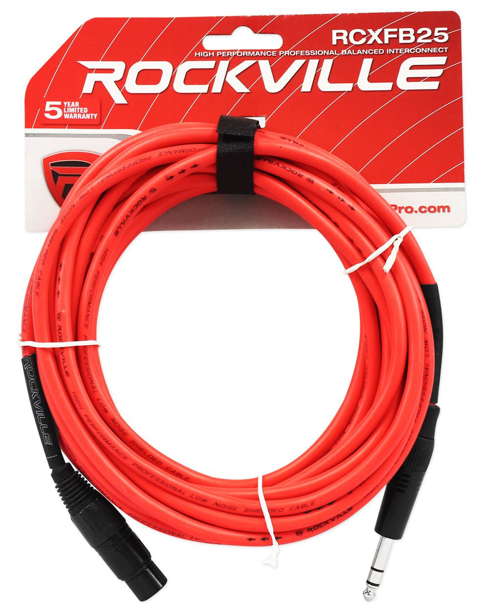 RCXFB25 25' XLR-F to TRS 4-Pack Red/Blue Bundle