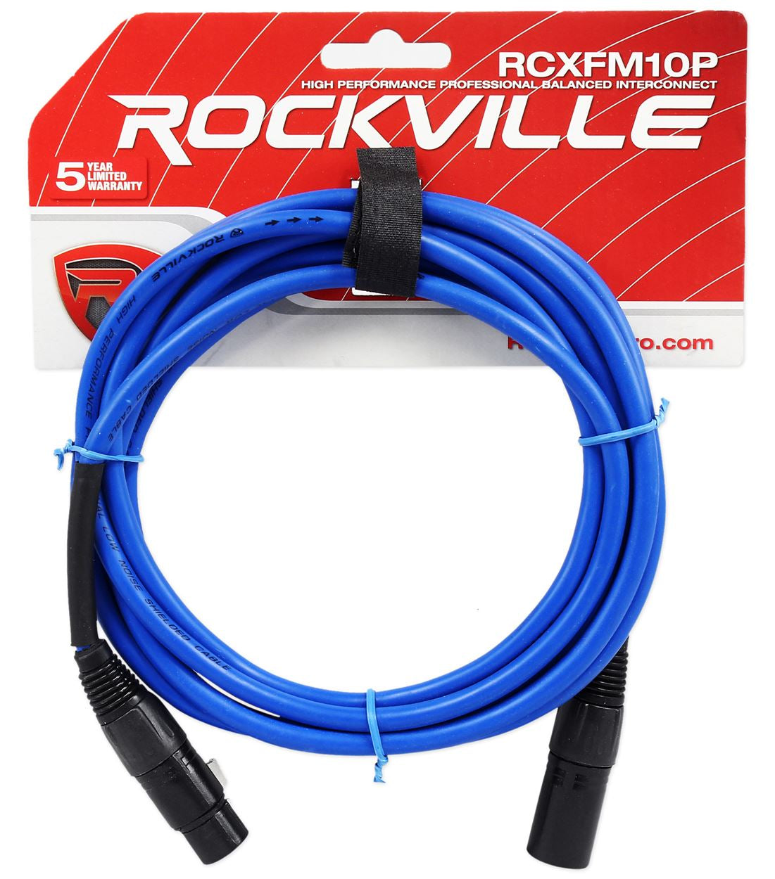 RCXFM10P 10' XLR 4-Pack Red/Blue Bundle