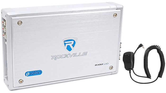 Compact Marine Amplifier with PA Microphone