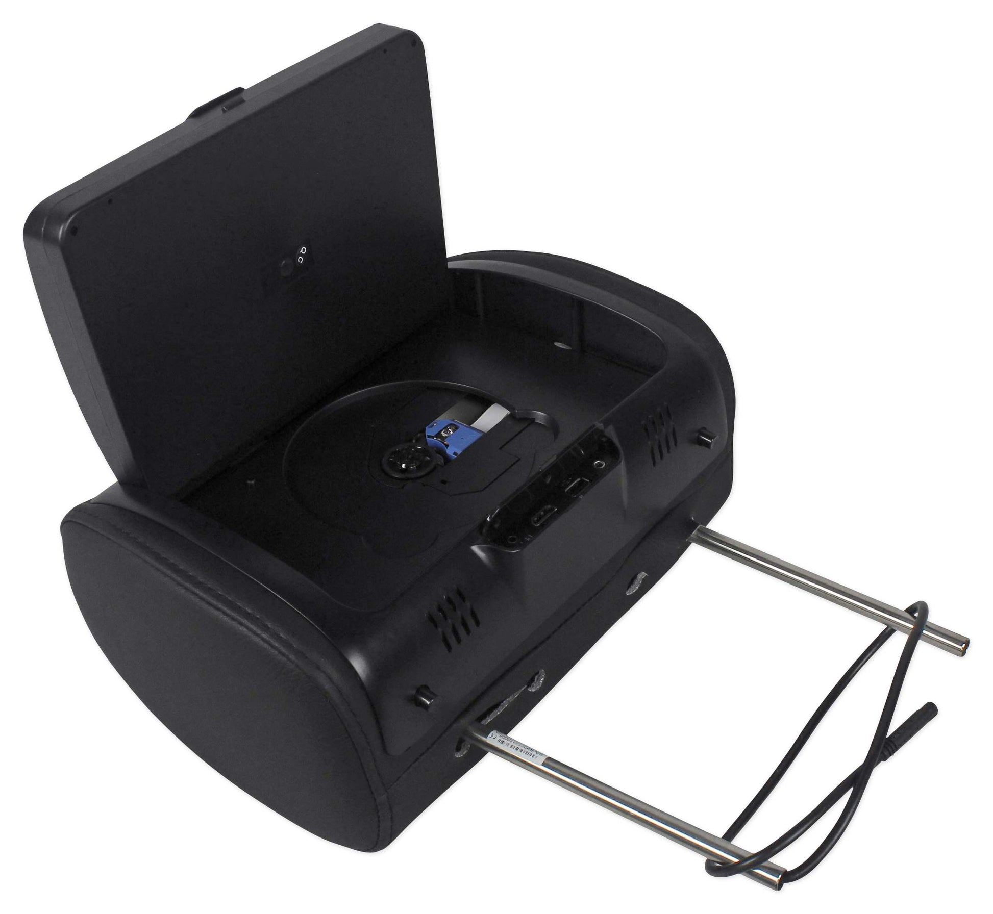 9" Headrest Monitors Black + Dual IR Headphones Bundle