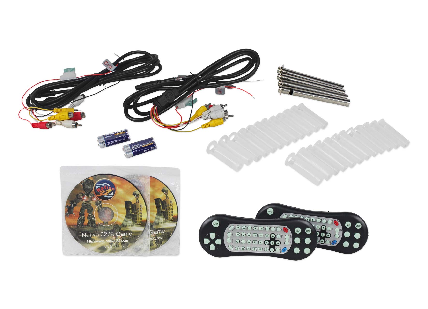 9" Headrest Monitors Black + Dual IR Headphones Bundle