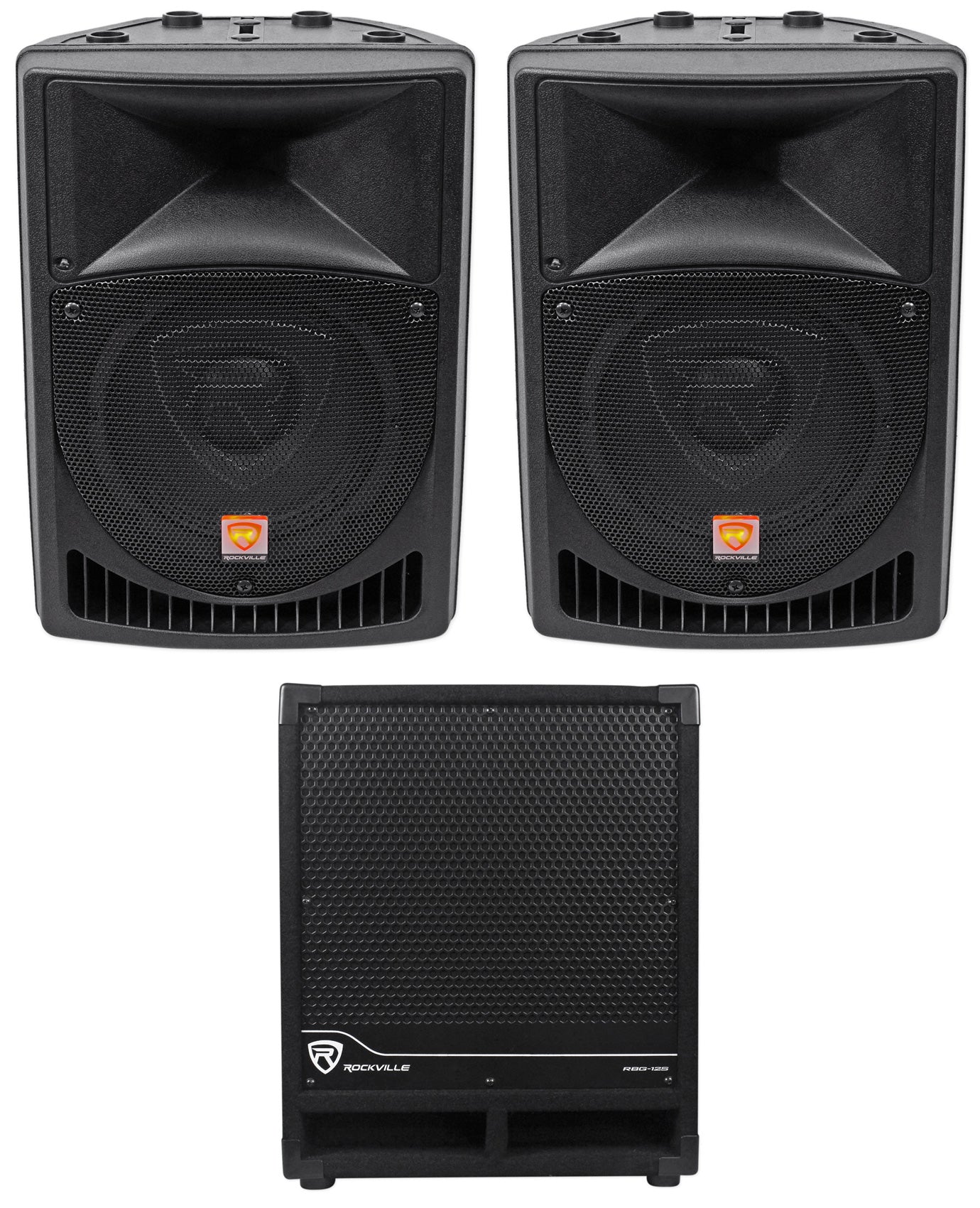 RPG8 2-Pack + 12" Powered Subwoofer Bundle