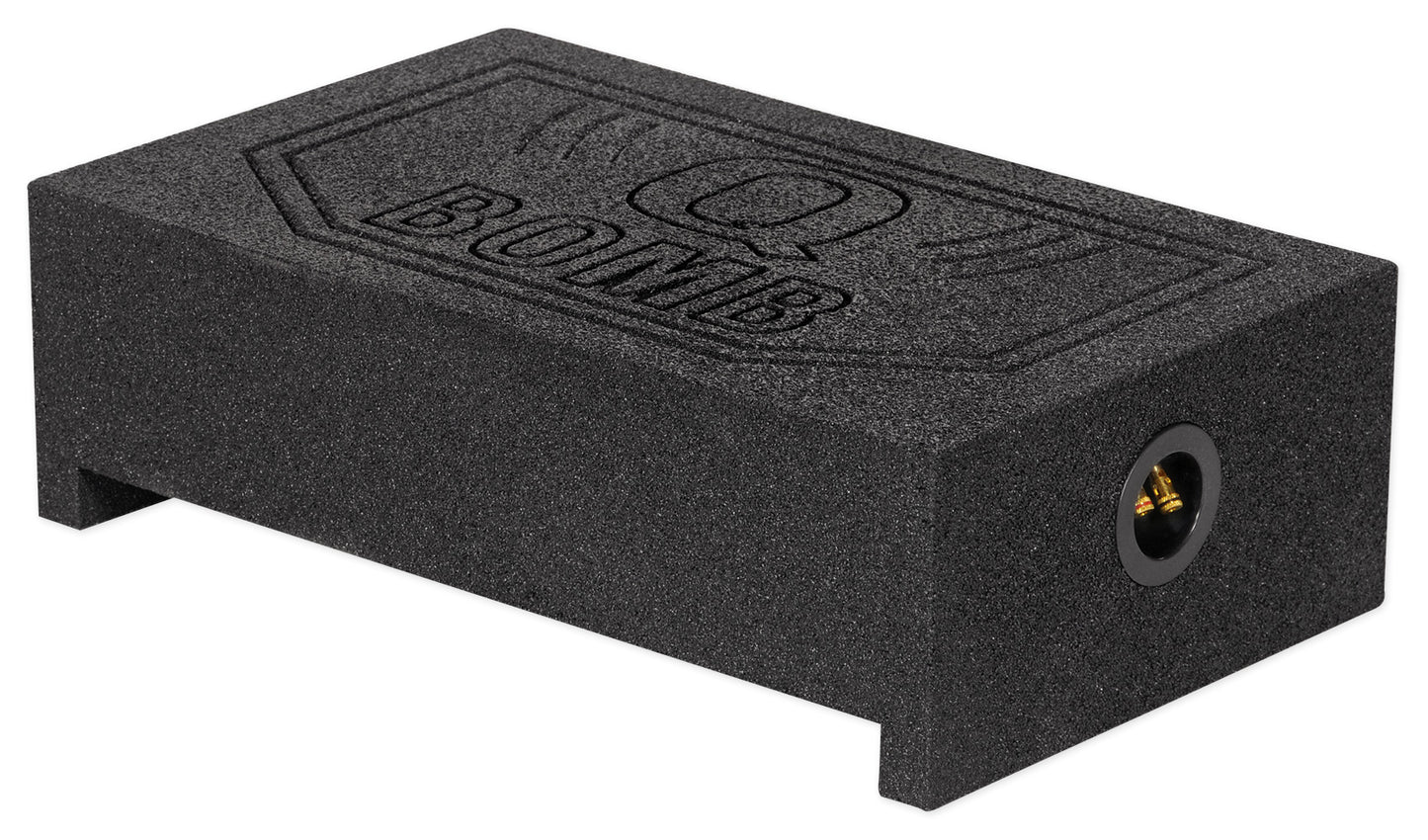 ROCKVILLE RQT10 10" Bedliner Sprayed Shallow Sealed Car/Truck Sub Box Enclosure
