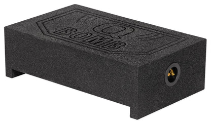 ROCKVILLE RQT10 10" Bedliner Sprayed Shallow Sealed Car/Truck Sub Box Enclosure