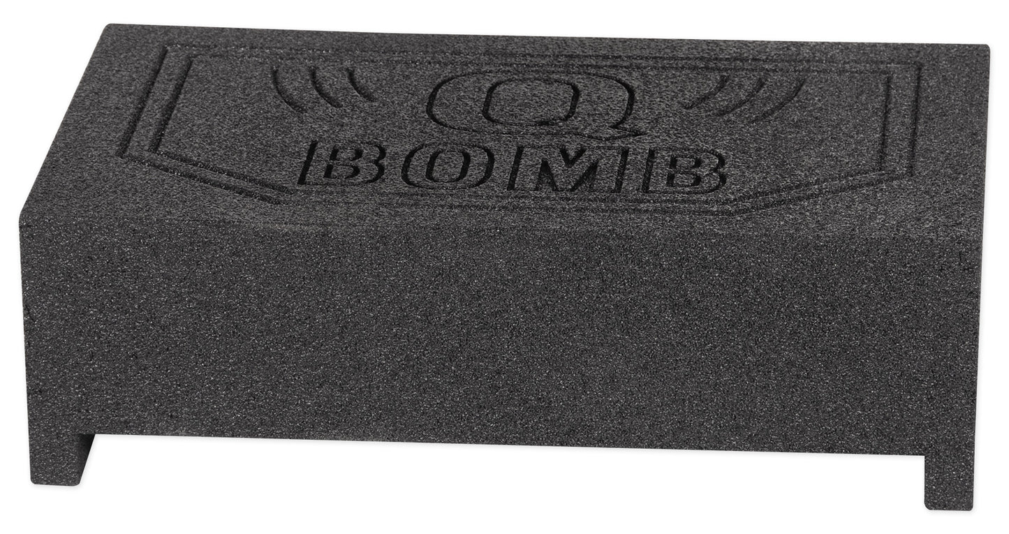 ROCKVILLE RQT10 10" Bedliner Sprayed Shallow Sealed Car/Truck Sub Box Enclosure