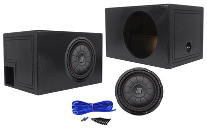Kicker 43CVT124 COMPVT 12" 800 Watt Car Subwoofer + Vented Sub Box Enclosure