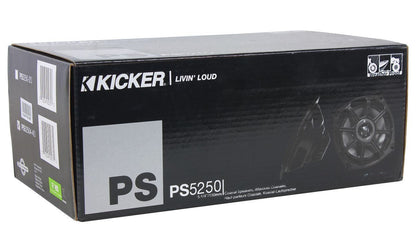 Kicker 10PS52504 5.25” Harley Davidson Motorcycle Speakers+Marine Speaker Wire