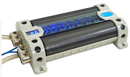 30 Farad Capacitor + 0 Gauge Amp Wiring Kit Bundle