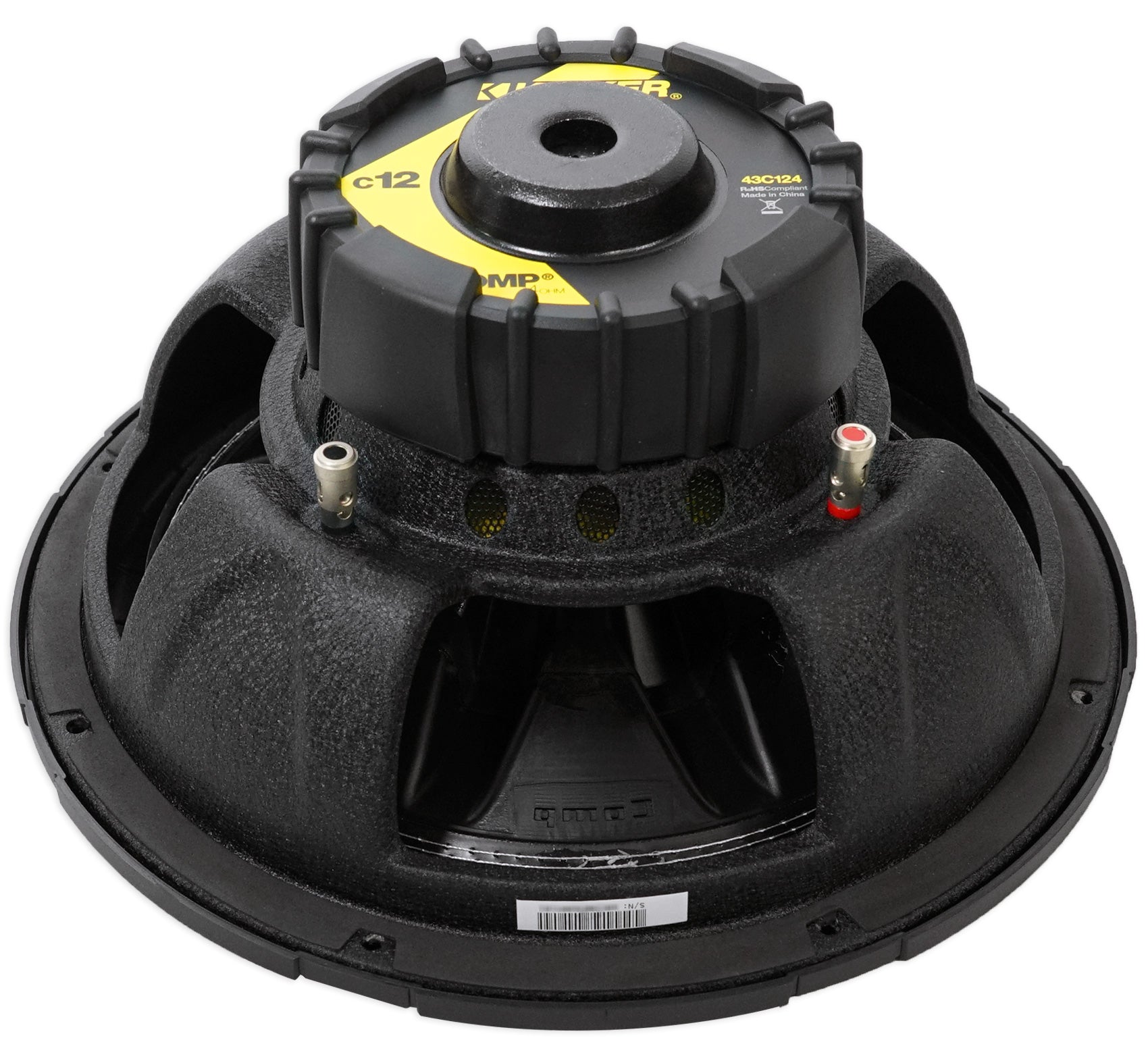 KICKER 43C124 Comp 12" 300 Watt SVC 4-Ohm Car Subwoofer Sub+Amplifier+Amp Kit