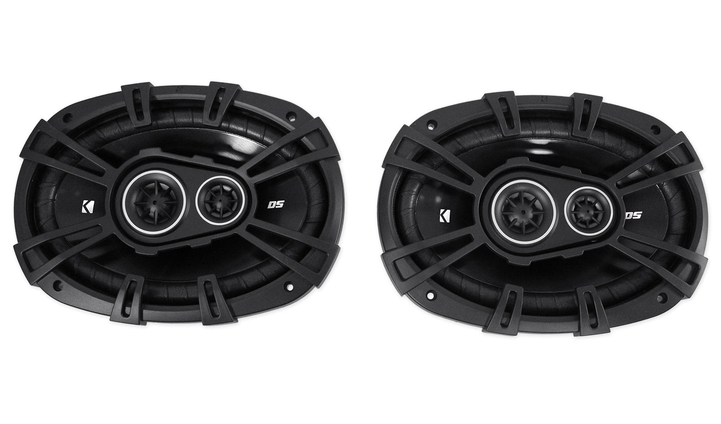 2) Kicker 43DSC69304 DSC6930 6x9 360w 3-Way Car Speakers+(2) Enclosures DS693