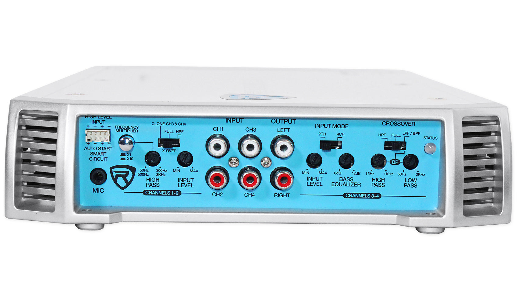RXM-F3 Marine 4-Ch Amp + RMWK4 Marine Amp Kit Bundle