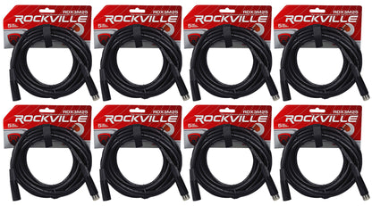 8) Chauvet DMX3P25FT 25 Foot Male 2 Female 3 Pin DMX Light Cables