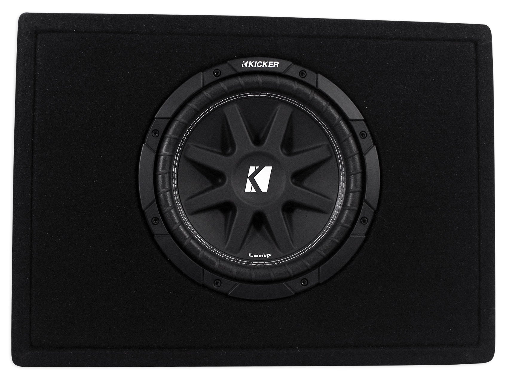 KICKER 43TC104 Comp 10" Subwoofer In Sub Box Enclosure+2-Ch. Amplifier+Amp Kit