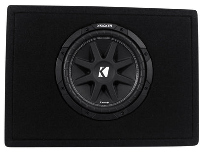 KICKER 43TC104 Comp 10" Subwoofer In Sub Box Enclosure+2-Ch. Amplifier+Amp Kit