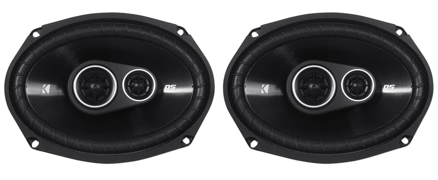 (2) Kicker 43DSC69304 DSC6930 6x9 360w 3-Way Car Speakers+(2) Enclosures DS693