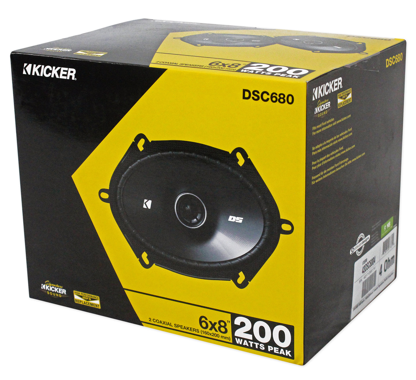 Kicker 6x8" Front+Rear Factory Speaker Replacement Kit For 98-01 Ford Explorer