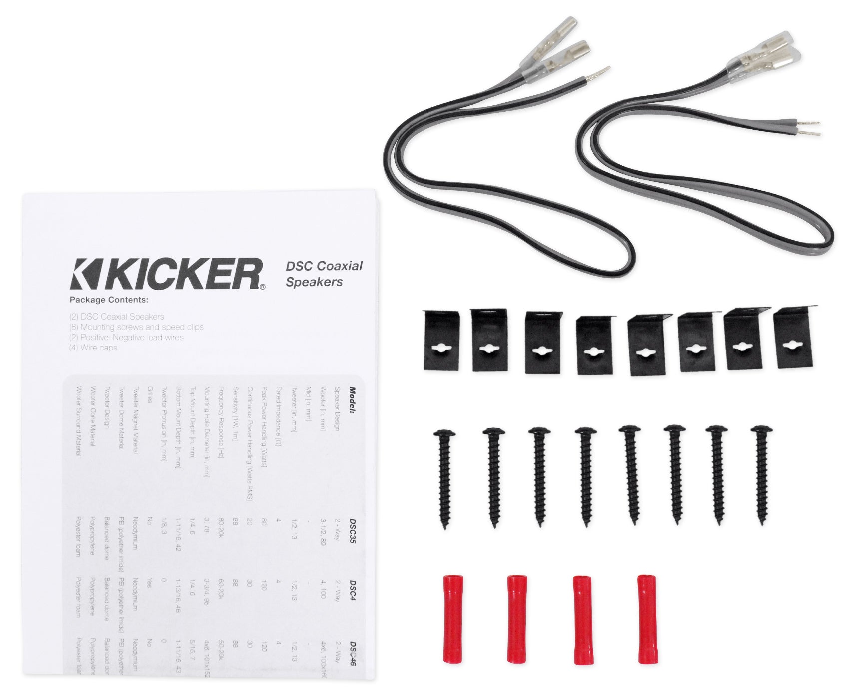 Kicker 6x8" Front+Rear Speaker Replacement Kit For 05-07 Ford F-250/350/450/550