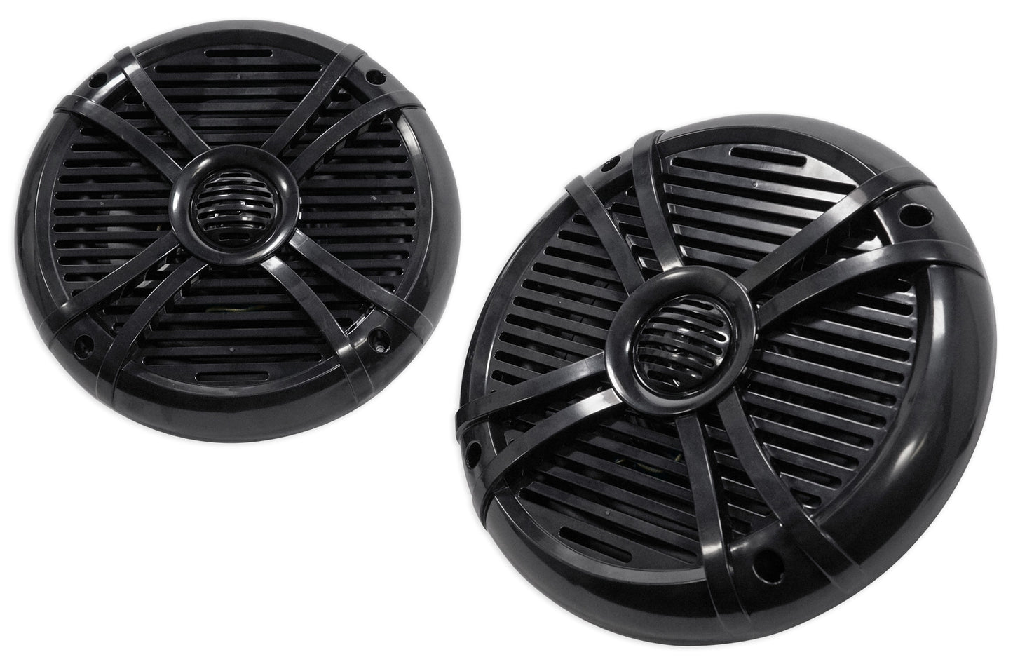 RMSTS80B Black 8" Marine Speakers 4-Pack + KRYPTON MF4 Amplifier Bundle