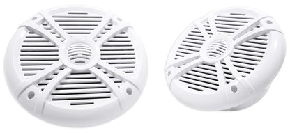 RMSTS80W White 8" Marine Speakers 4-Pack + KRYPTON MF4 Amplifier Bundle