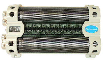 50 Farad Capacitor + Dual Amp Wiring Kit Bundle