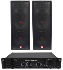 RSG12.28 Dual 12" Speakers 2-Pack + RPA9 Power Amplifier Bundle