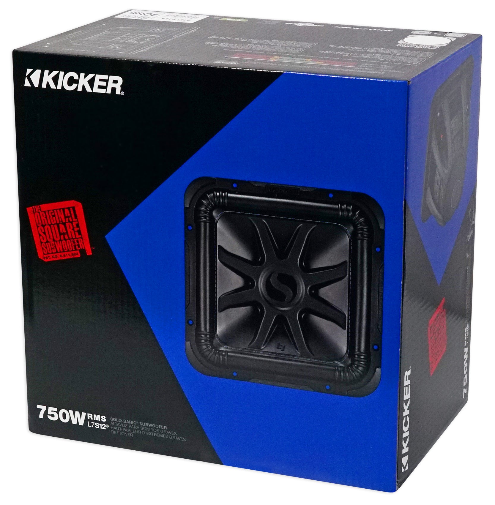 2) Kicker L7S124 12" Solobaric L7S Car Subs+Vented Box+1500W Amplifier+Amp Kit