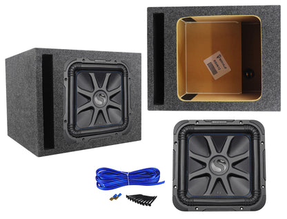 Kicker L7S124 12" Solo Baric L7S Car Subwoofer+Vented Sub Box 44L7S12-4