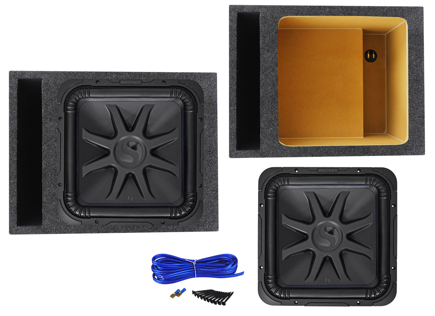 Kicker 15" Solo Baric L7S  L7S154 Solobaric Subwoofer + Vented Sub Box Enclosure