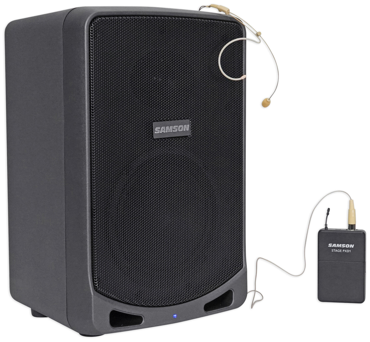 SAMSON XP106WDE 6" Rechargeable Bluetooth PA DJ Speaker+Stands+Headset+Mic+Case