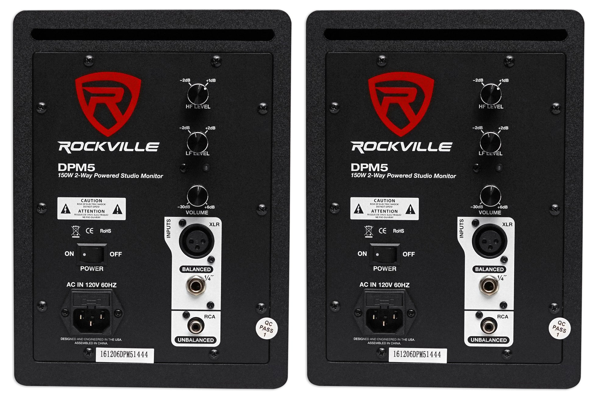 DPM5W White 2-Pack + RVSM1 Stands Bundle