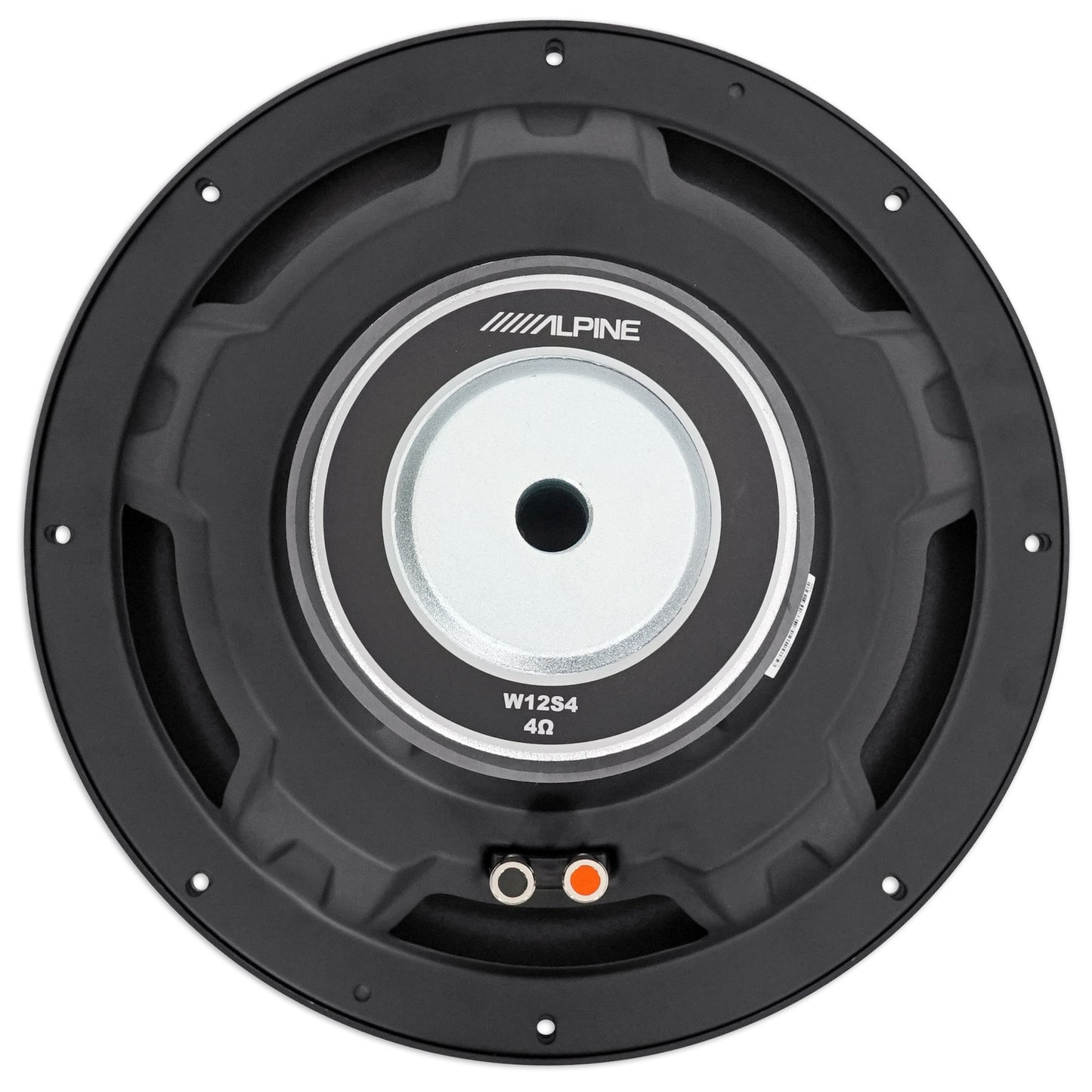 Alpine W12S4 12" 750 Watt 4-Ohm Car Audio Subwoofer + Sealed Sub Box Enclosure