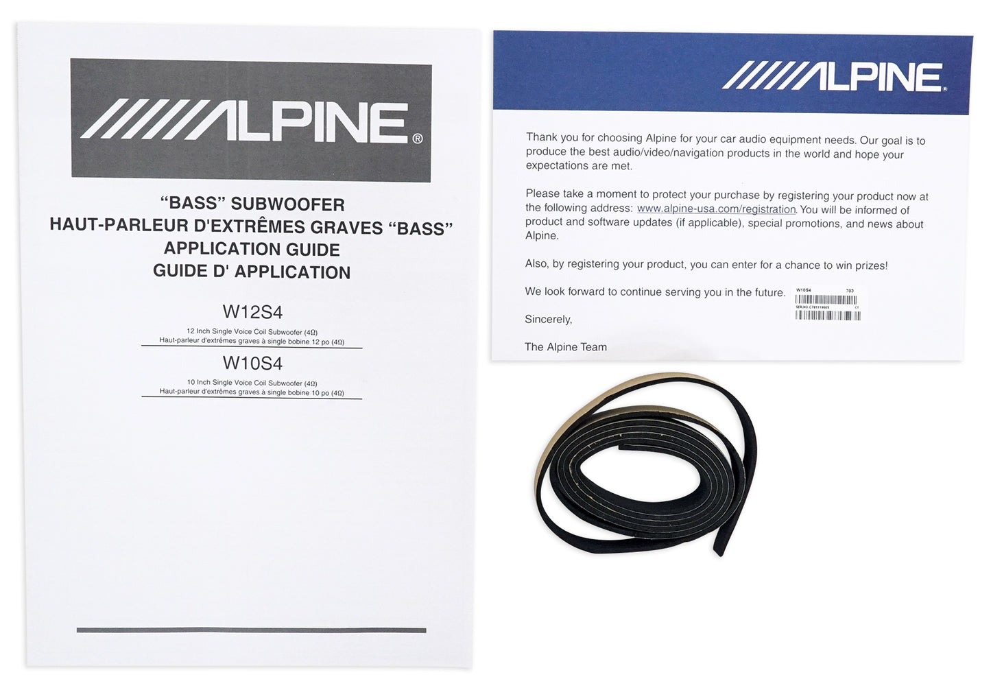 Alpine W12S4 12" 750 Watt 4-Ohm Car Audio Subwoofer + Sealed Sub Box Enclosure
