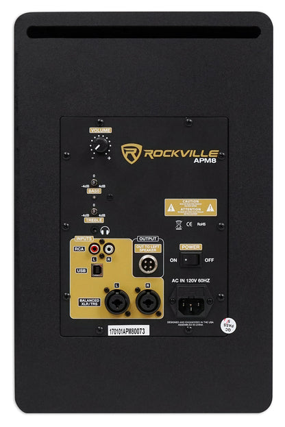 APM8C Classic Wood 2-Pack + USB Studio Monitors Bundle