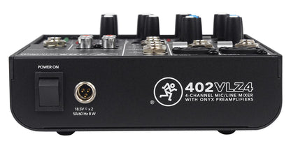 Mackie 402VLZ4 4-channel Compact Mixer w/ 2 ONYX Preamps+Microphone+XLR Cable
