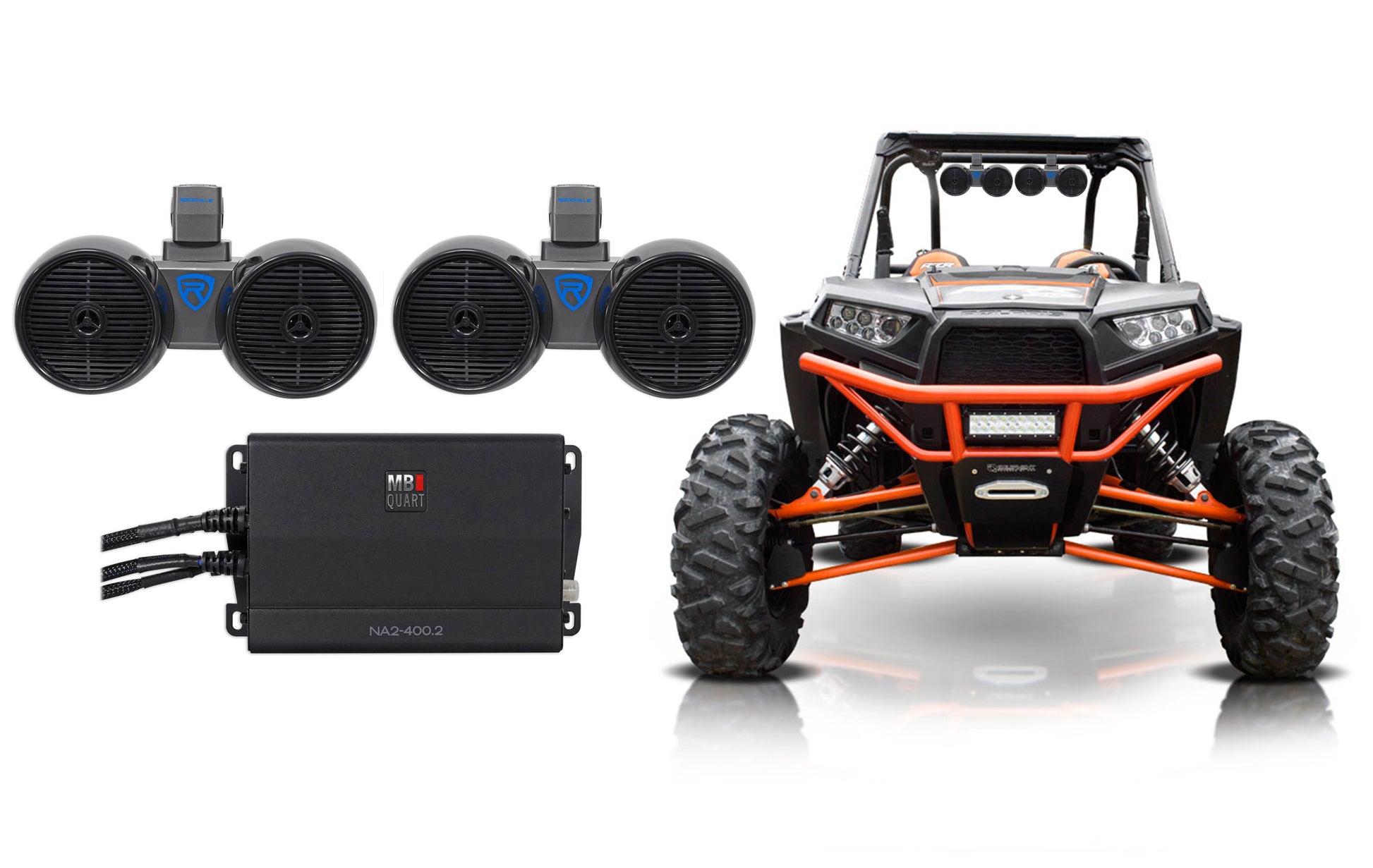 DWB65B Black 2-Pack + MB Quart NA2-400.2 Amplifier Bundle