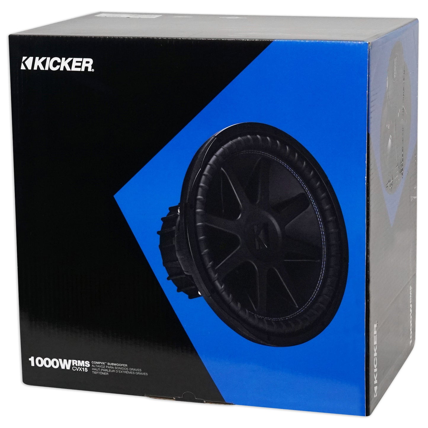 2) Kicker 44CVX152 CVX 15" 4000w Car Subwoofers+Sealed Sub Box+Amplifier+Amp Kit