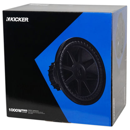 2) Kicker 44CVX152 CVX 15" 4000w Car Subwoofers+Sealed Sub Box+Amplifier+Amp Kit