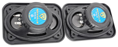 RV46.3A 4x6" Car Speakers 2-Pack + Jeep Wrangler Brackets & 50' Wire Bundle