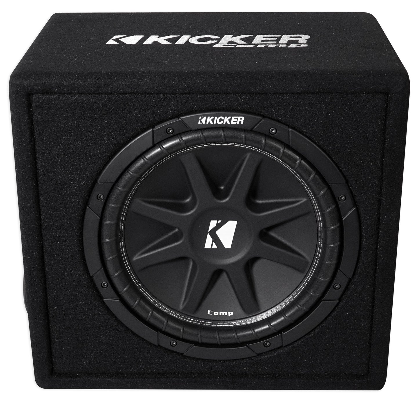 KICKER 43VC124 Comp 12" Subwoofer In Vented Sub Box Enclosure+Amplifier+Amp Kit